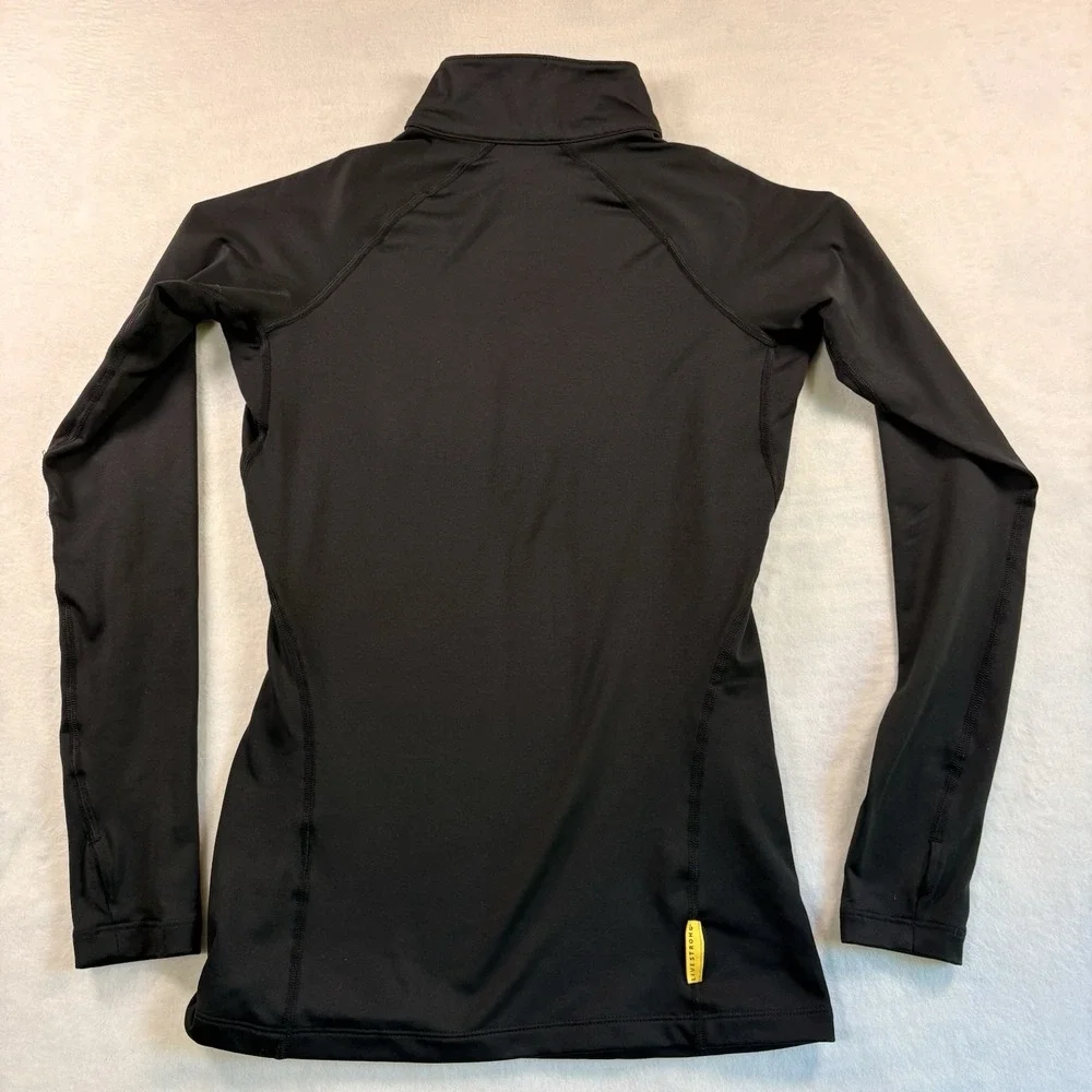 Nike Pro Combat Womens Small Black Live Strong Compression 1/4 Zip Pullover